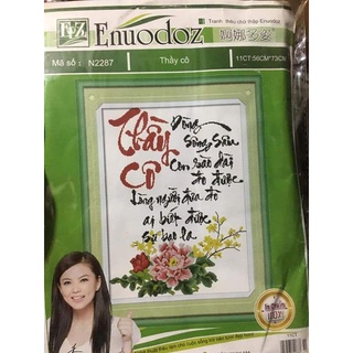 Tranh thêu chữ thập Thầy Cô
