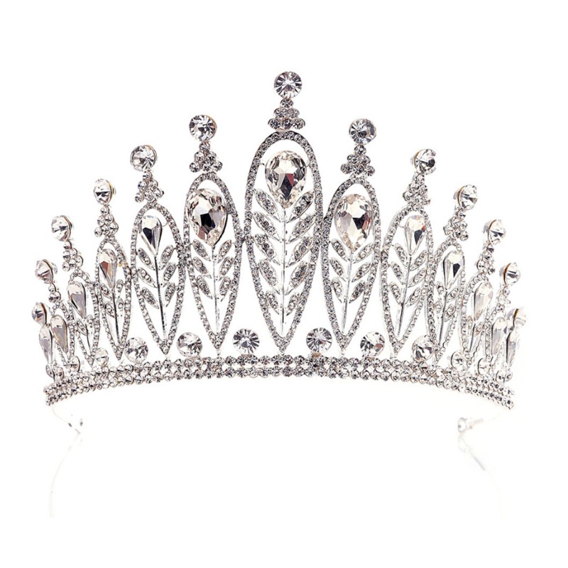 Vương miện cô dâu đính đá giả sang trọng