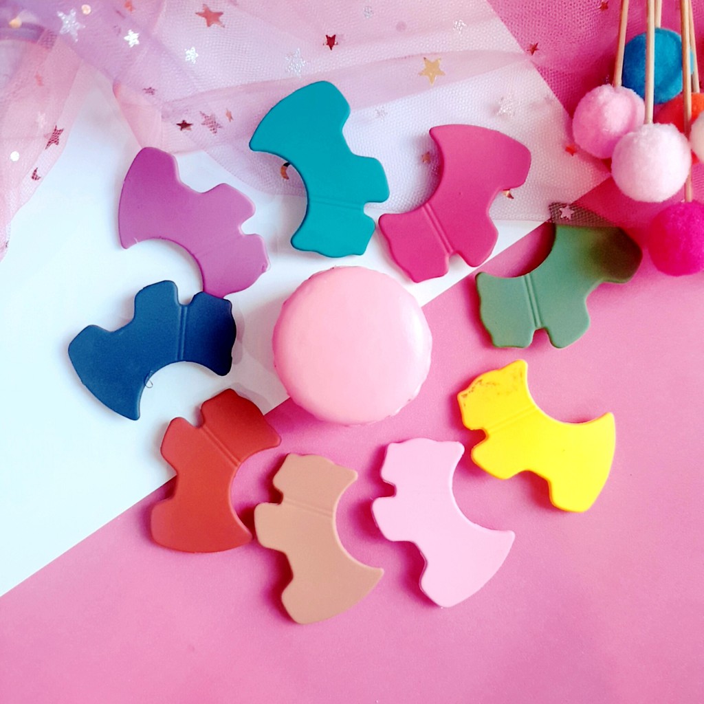 [XẢ LỖ MÙA DỊCH] kẹp tóc bấm màu lì dài 4.8cm