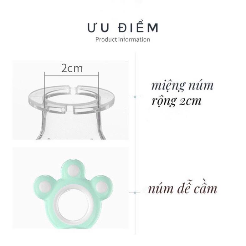 Túi nhai ăn dặm chống hóc Misuta | Có 2 màu xanh/ hồng