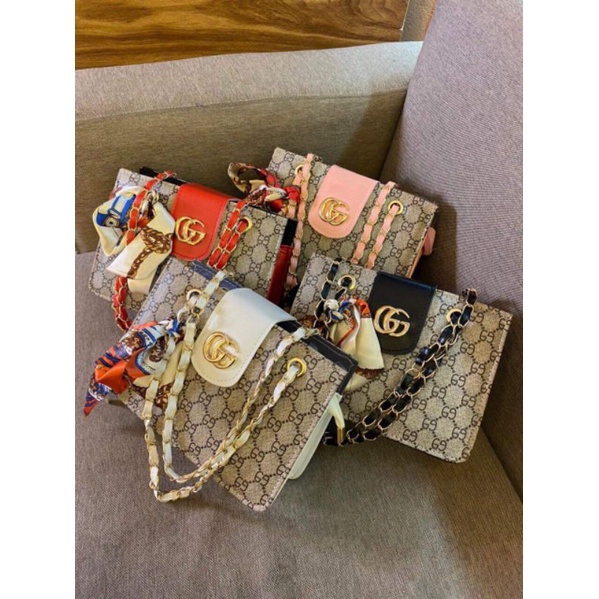 Túi gc kẹp nách đeo chéo kèm nơ