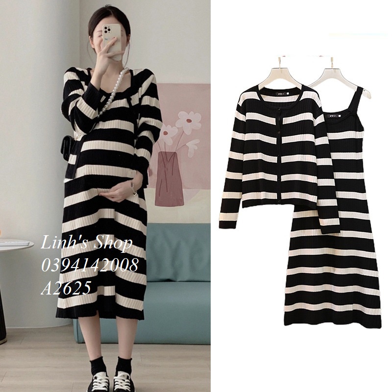 Set Áo Váy Len Chất Đẹp Dày Dặn A2625 Quảng Châu Cao Cấp