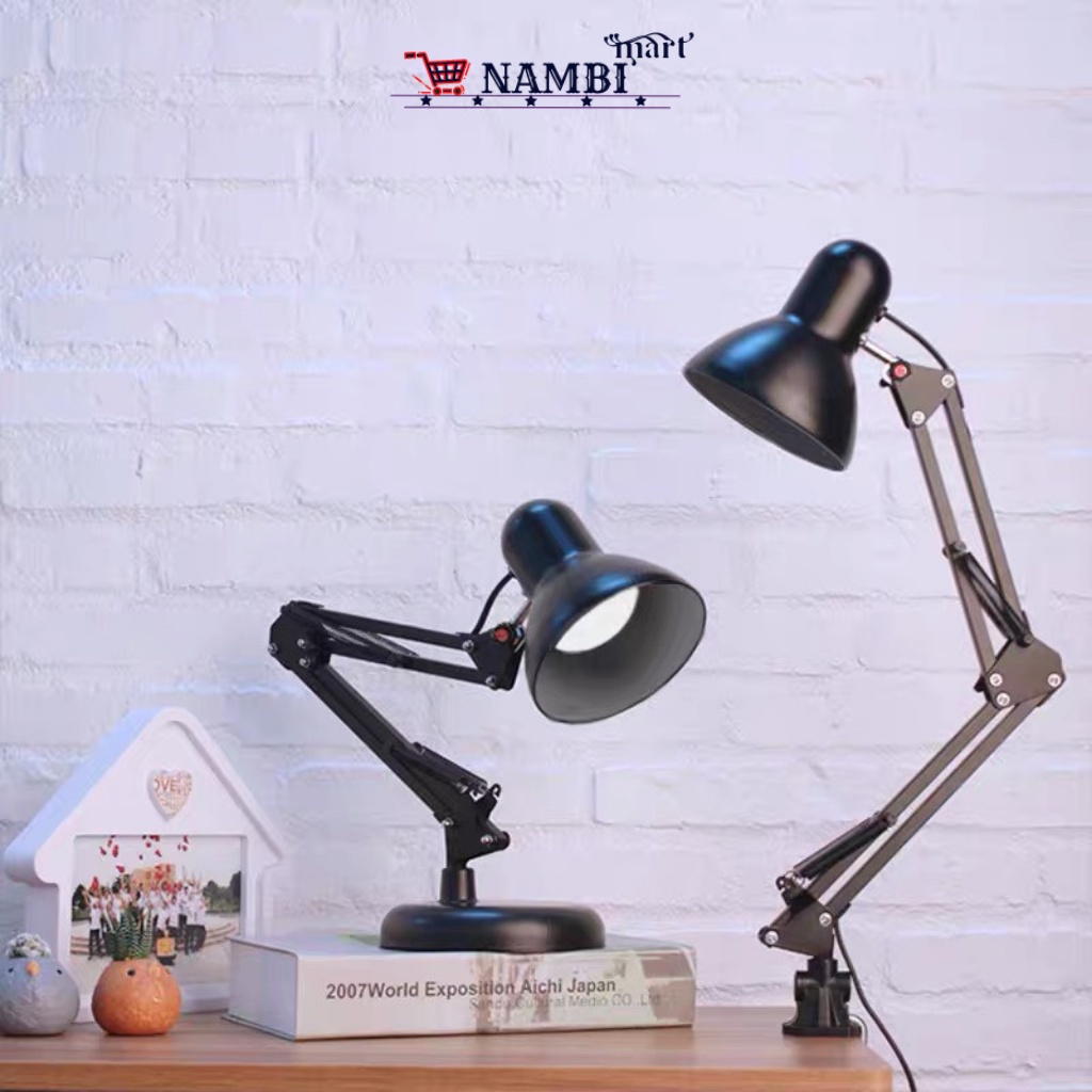 Đèn để bàn kèm kẹp bàn đa năng Đen( bao gồm bóng đèn và đế) NAMBIMASRTS