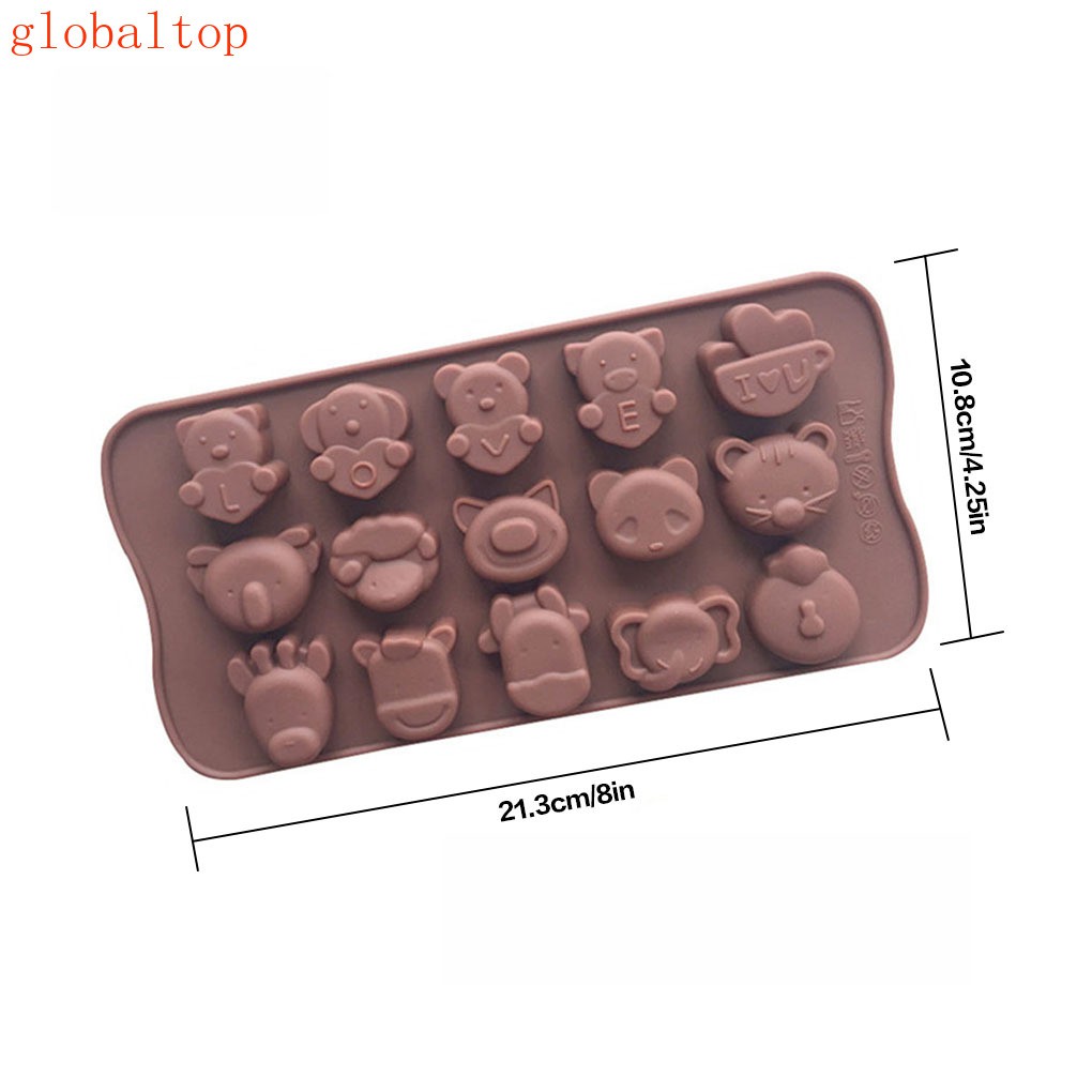 Khuôn silicone tạo hình động vật làm bánh kẹo dễ thương