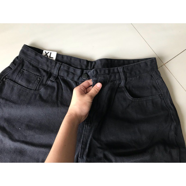 [ Sẵn 2xl 3xl 5xl ] Quần baggy jean có bigsize XL 2XL 3XL 4XL 5XL rách gối trắng đen | BigBuy360 - bigbuy360.vn