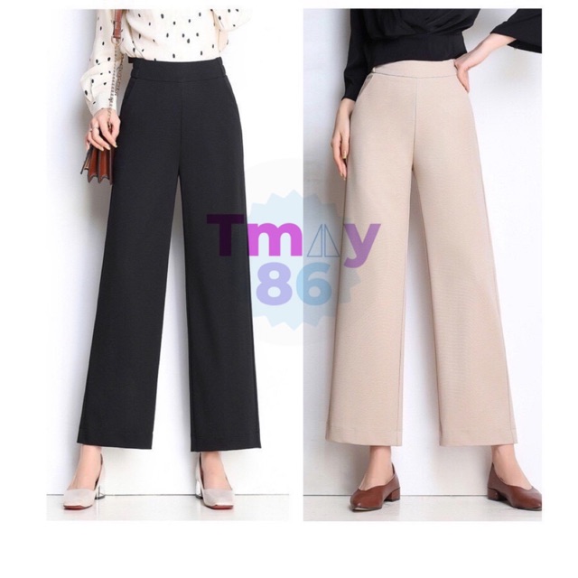 Quần Ống Rộng Khoá Sườn 💓 Siêu Hách Dáng