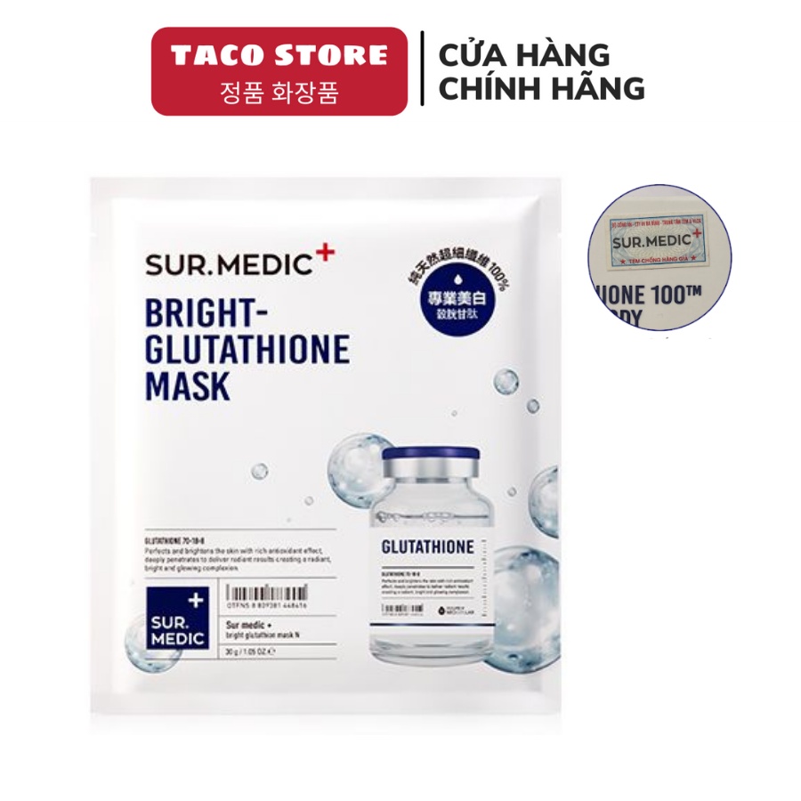 Mặt nạ làm trắng chuyên sâu - Neogen Sur.Medic Bright Glutathione Mask