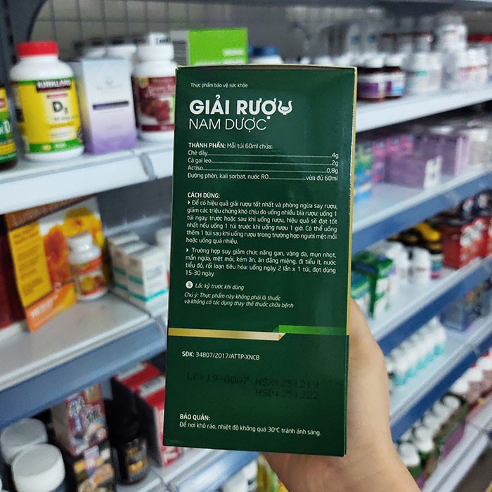 ✅ [CHÍNH HÃNG] Giải rượu Nam Dược – Giúp bảo vệ tế bào gan, tăng cường chức năng gan, hạ men gan, giải độc rượu bia