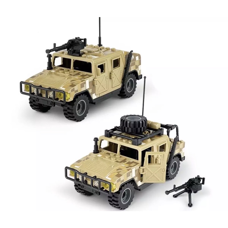 Bộ Đồ Chơi Lego Lắp Ráp Xe Humvee SWAT 2 Trong 1 Màu Vàng Cát (Không Kèm Minifigure)