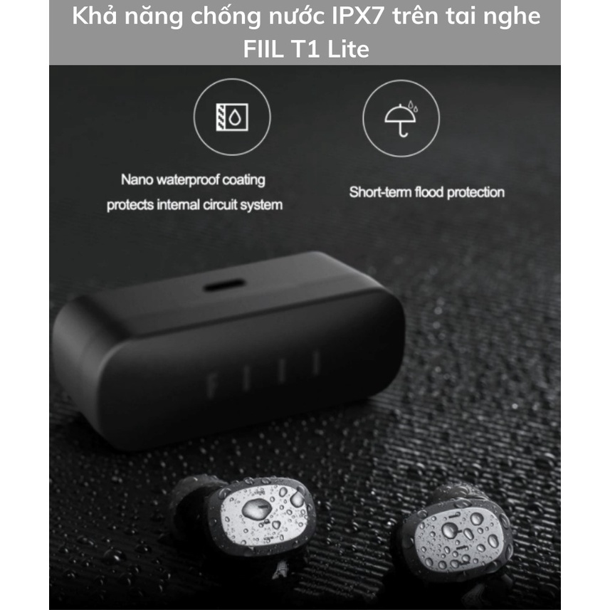 Tai nghe True Wireless FIIL T1 Lite - Bluetooth 5.2, Pin 32 giờ, chống nước IPX7