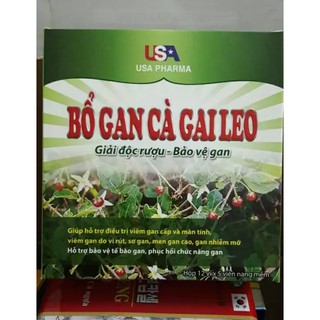 Bổ Gan Cà Gai Leo : Giải Độc Rượu - Bảo Vệ Gan Hộp (60 viên)