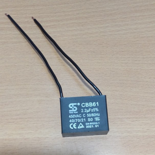 Tụ quạt trần 2.2uf - 2.5uf 400VAC 50/60Hz