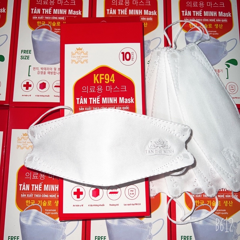 Set 50 Chiếc Khẩu trang 4 Lớp KF94 Chống Bụi Mịn Và Kháng Khuẩn Hàng Cao Cấp