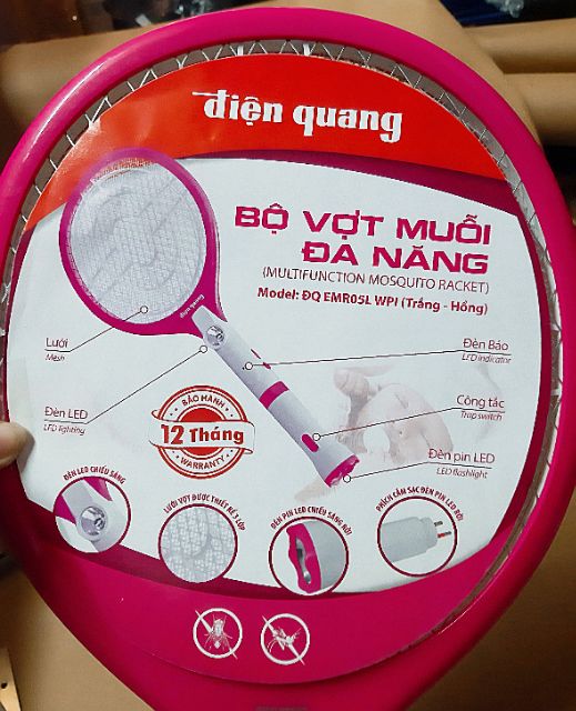 Bộ Vợt Muỗi Đa Năng Điện Quang ( KÉO HÌNH CHỌN MÀU )