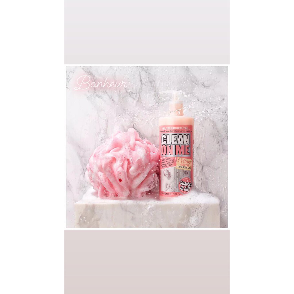 Sữa tắm Clean On Me hương nước hoa Bergamot & Rose cấp ẩm, lưu hương 500ML | BigBuy360 - bigbuy360.vn