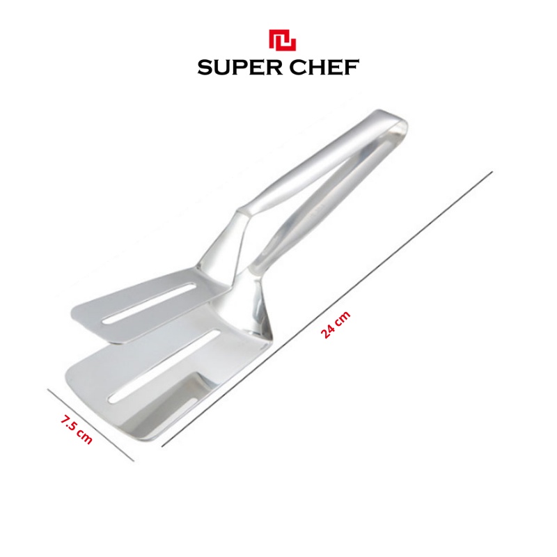 [Mã BMBAU50 giảm 7% đơn 99K] Kẹp Gắp Thức Ăn Inox 304 Cán Dài Super Chef Siêu Tiện Lợi, Bền Bỉ