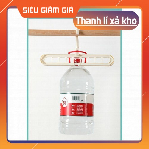 Móc phơi đồ treo quần áo 9 lỗ thông minh xoay 360 độ tiết kiệm không gian bằng nhựa màu xanh hồng trắng đen