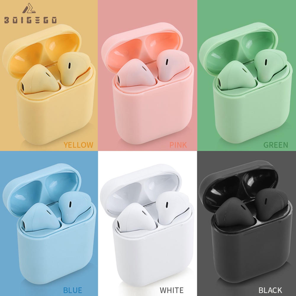 Tai nghe nhét tai Bluetooth không dây HIFI cổ điển thể thao Macaron TWS 5.2 điều khiển cảm ứng TWS với micrô InPods i15