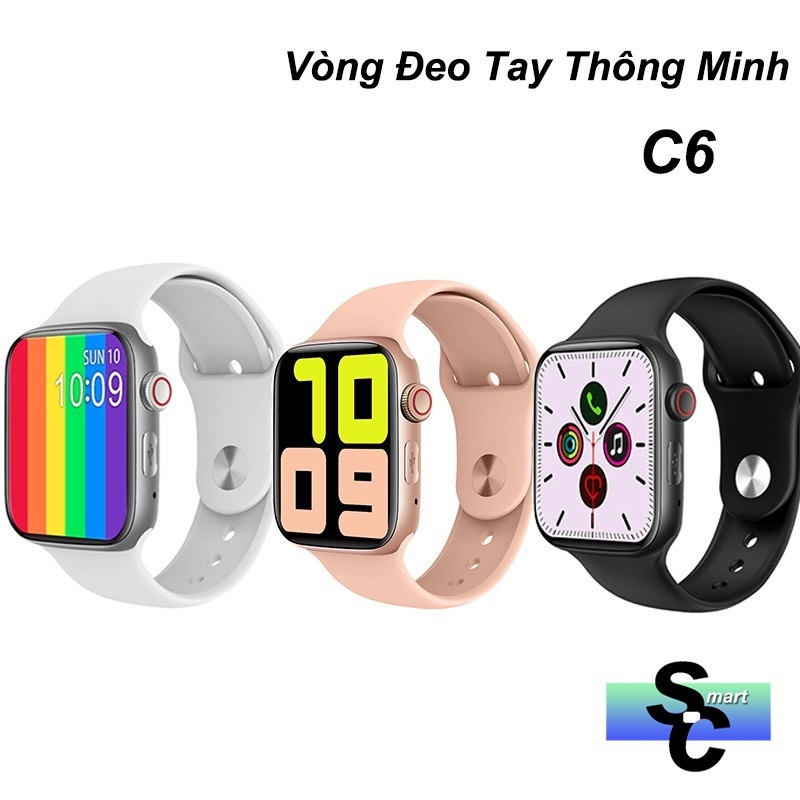 Đồng Hồ Thông Minh C6, Lắp Sim Nghe Gọi, Kết Nối Trực Tiếp Với Điện Thoại,Siêu Phẩm Cực Hot 2020