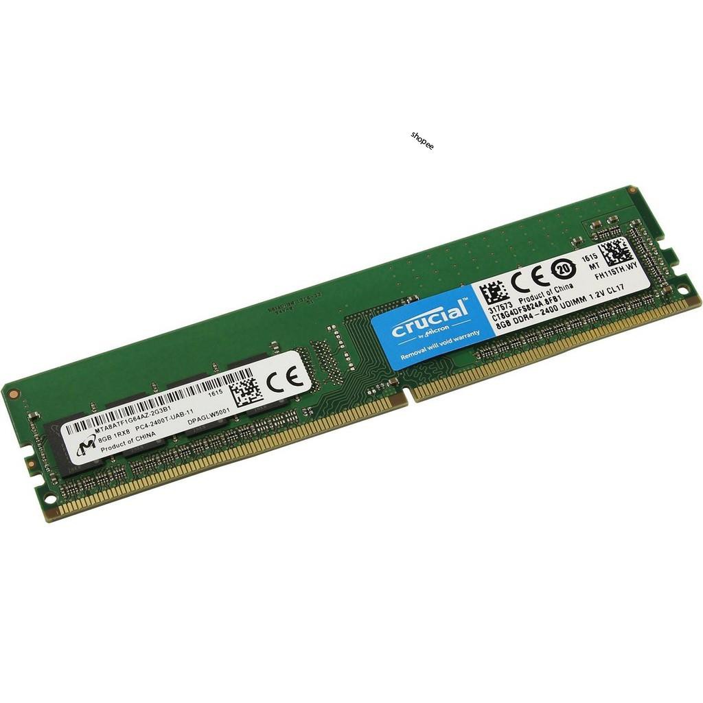 Ram máy tính Crucial DDR4 8G Bus 2400MHz