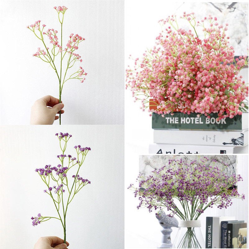 Bó Hoa Gypsophila Giả Bằng Lụa Dùng Trang Trí Giáng Sinh