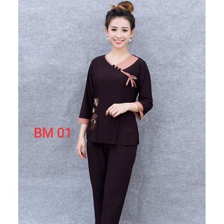 Đồ Lam Đi Chùa # Thun Tim Nơ