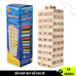 Đồ chơi rút gỗ 54 mảnh , đồ chơi gỗ cho bé
