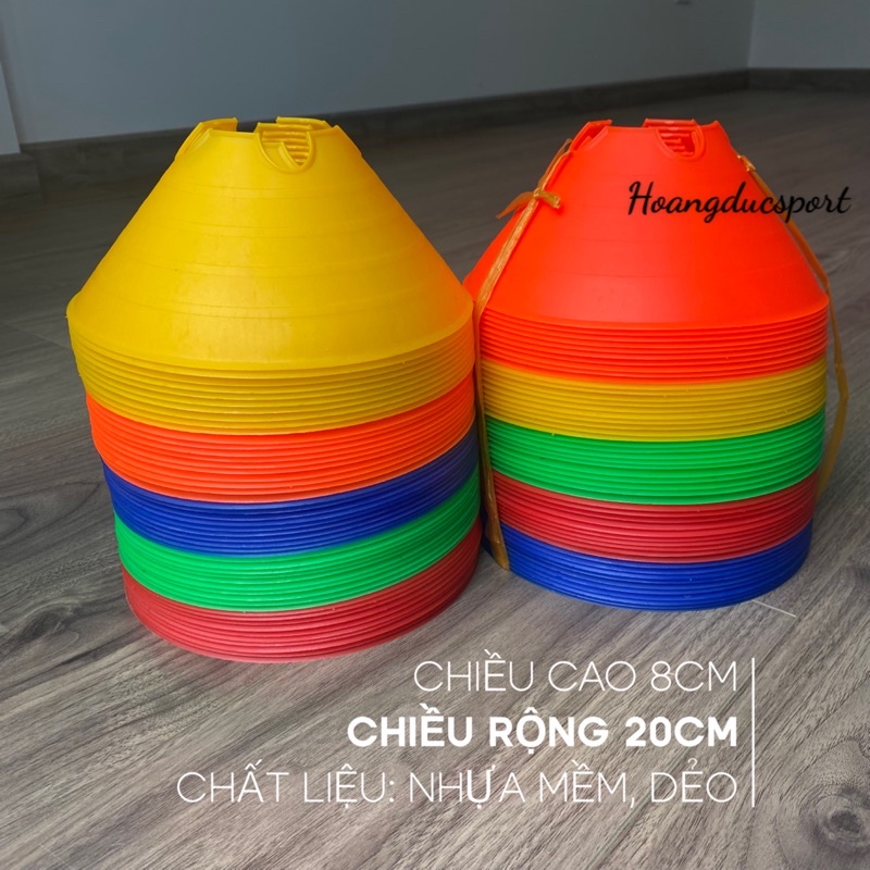 Combo 10 chiếc Cone nấm tập huấn luyện bóng đá , chiến thuật, Marker đá banh