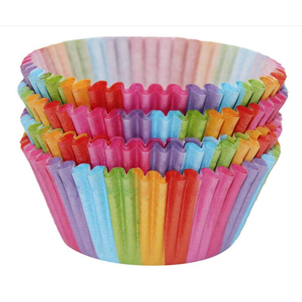 AUGUSTINA Cốc Giấy Đựng Bánh Cupcake Nhiều Màu Ốp