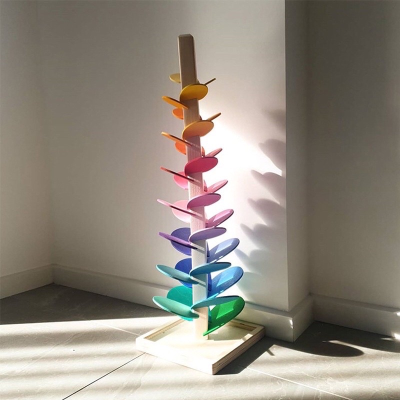 Đồ chơi tháp gỗ cầu vồng âm nhạc Size Đại - Tháp bóng nhạc cho bé