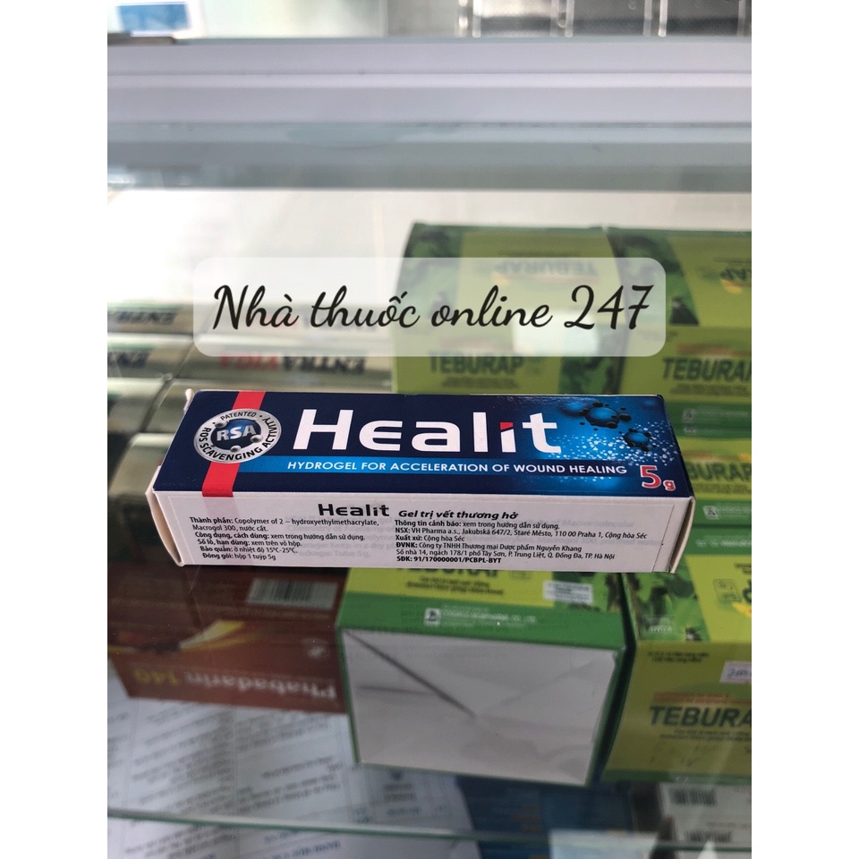 Gel Healit tuýp 5g - Làm lành nhanh vết thương hở ,không để lại sẹo ,không dị ứng ,kích thích da, không gây đau đớn