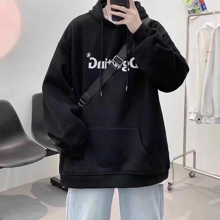 Áo hoodie Dáng Rộng In Chữ Phong Cách Hàn Quốc Thời Trang Mùa Đông Cho Nam [M-5XL]