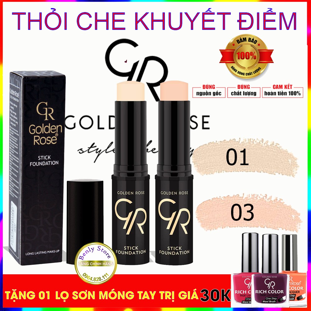 Kem che khuyết điểm dạng thỏi Stick Foundation Golden Rose