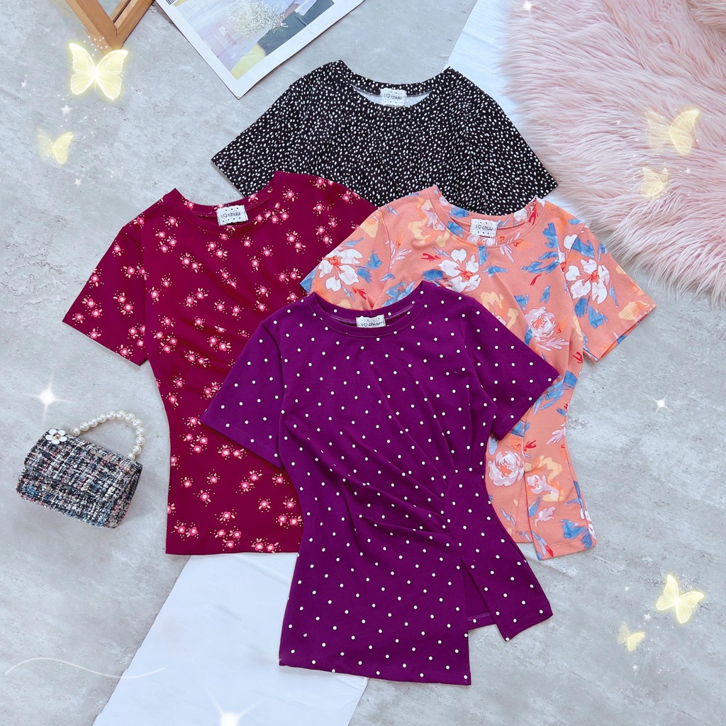 Áo thun nữ ôm body kiểu peplum nhún eo CHUU A8142
