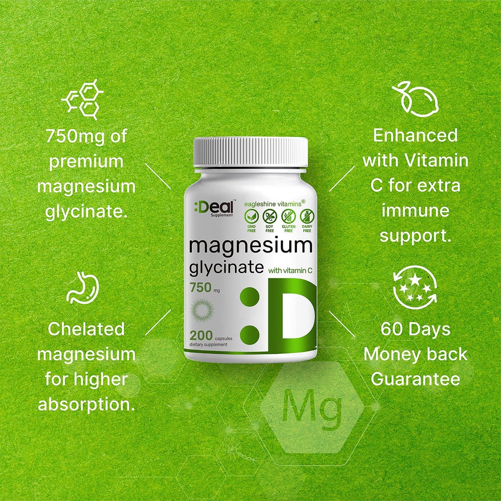 Magnesium Glycinate 200 Viên - Dạng Hấp Thu Tốt của Magnesium Mg