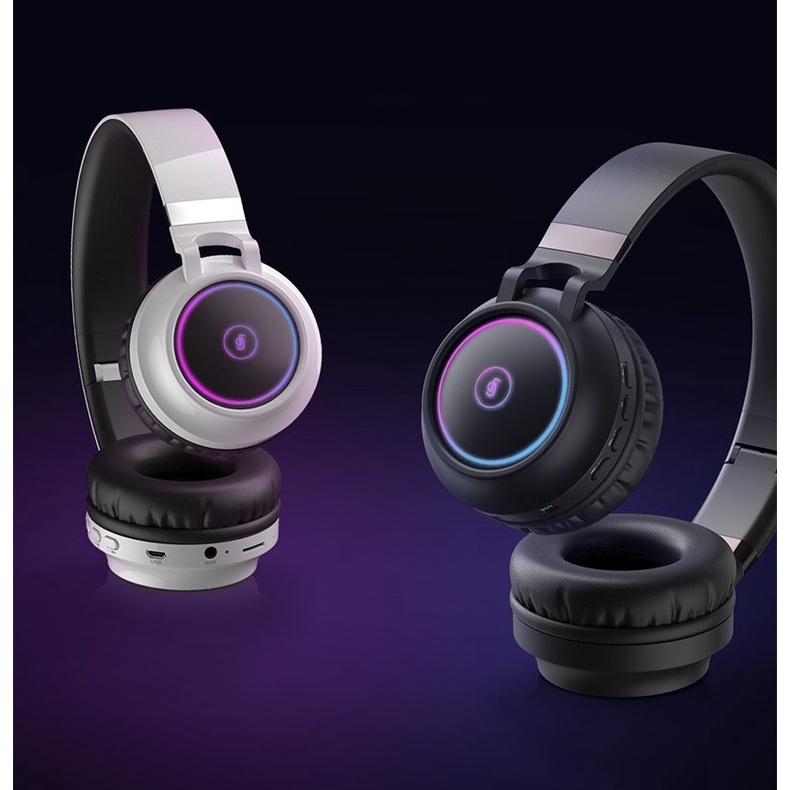 Tai Nghe/Headphone Chụp Tai Bluetooth 5.0 Nam Nữ Âm Bass Mạnh Mẽ Có Mic Hàng Cao Cấp Kiểu Dáng Sành Điệu