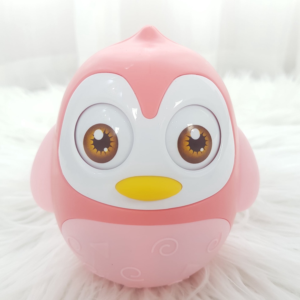 [ẢNH THẬT + VIDEO] Đồ chơi lật đật hình Cú mèo có nhạc Toyshouse - đồ decor dễ thương cho bé từ sơ sinh tới 8 tuổi