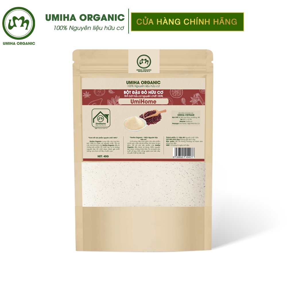 Bột Đậu Đỏ Hữu Cơ Làm Đẹp Umiha Nguyên Chất 40g | Red Bean Powder 100% Organic