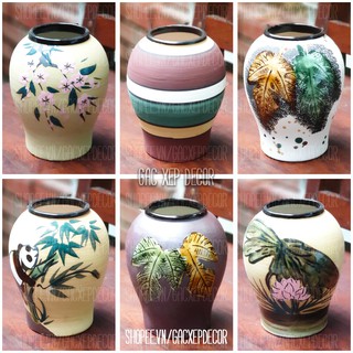 Lọ hoa cao 13cm Bát Tràng dáng chum