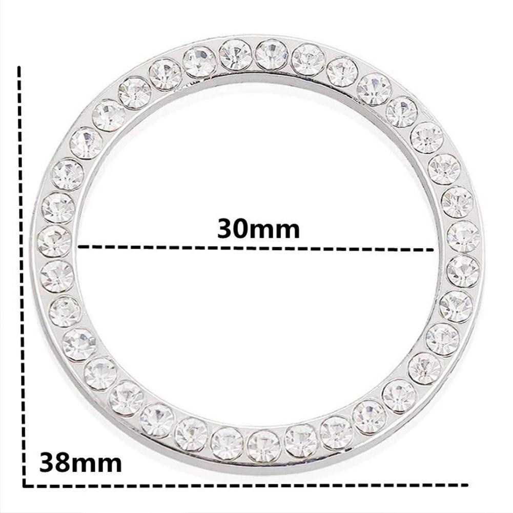 Ốp đính đá bảo vệ nút bấm khởi động xe hơi