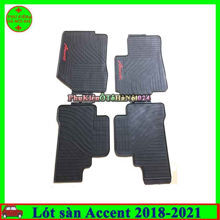 Thảm lót sàn cao su cho xe Accent Mẫu 2 2021-2022 hàng chuẩn theo xe chịu lực tốt