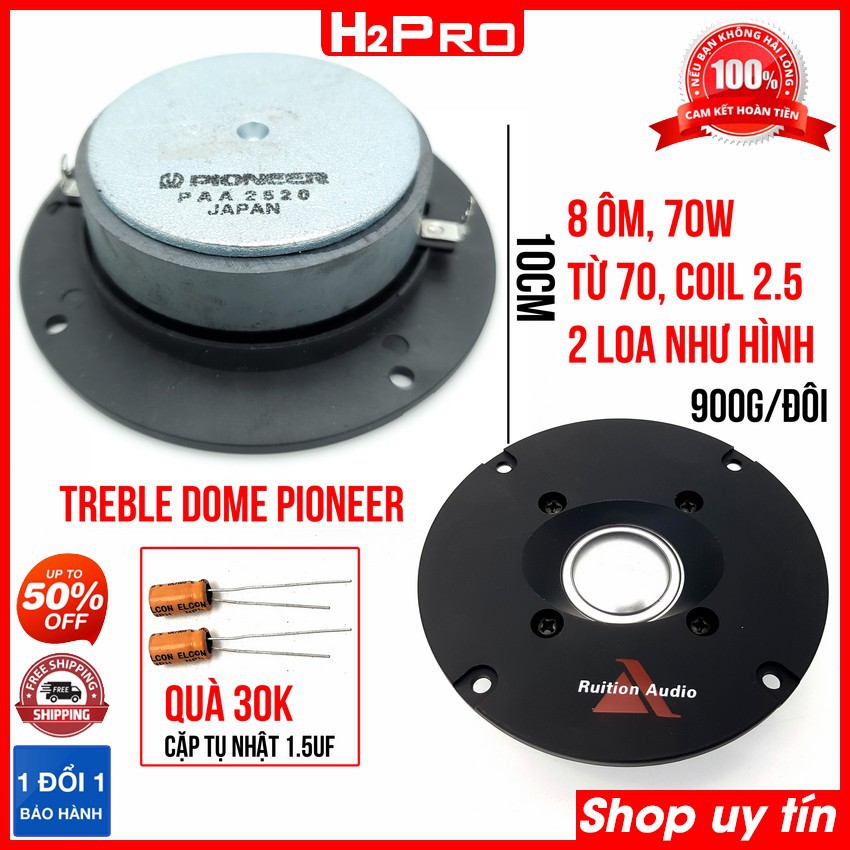 Đôi loa treble rời Pioneer Ruition Audio 10cm 70W-từ 70 (2 loa), loa treble dome pioneer cao cấp (tặng cặp tụ 30k)