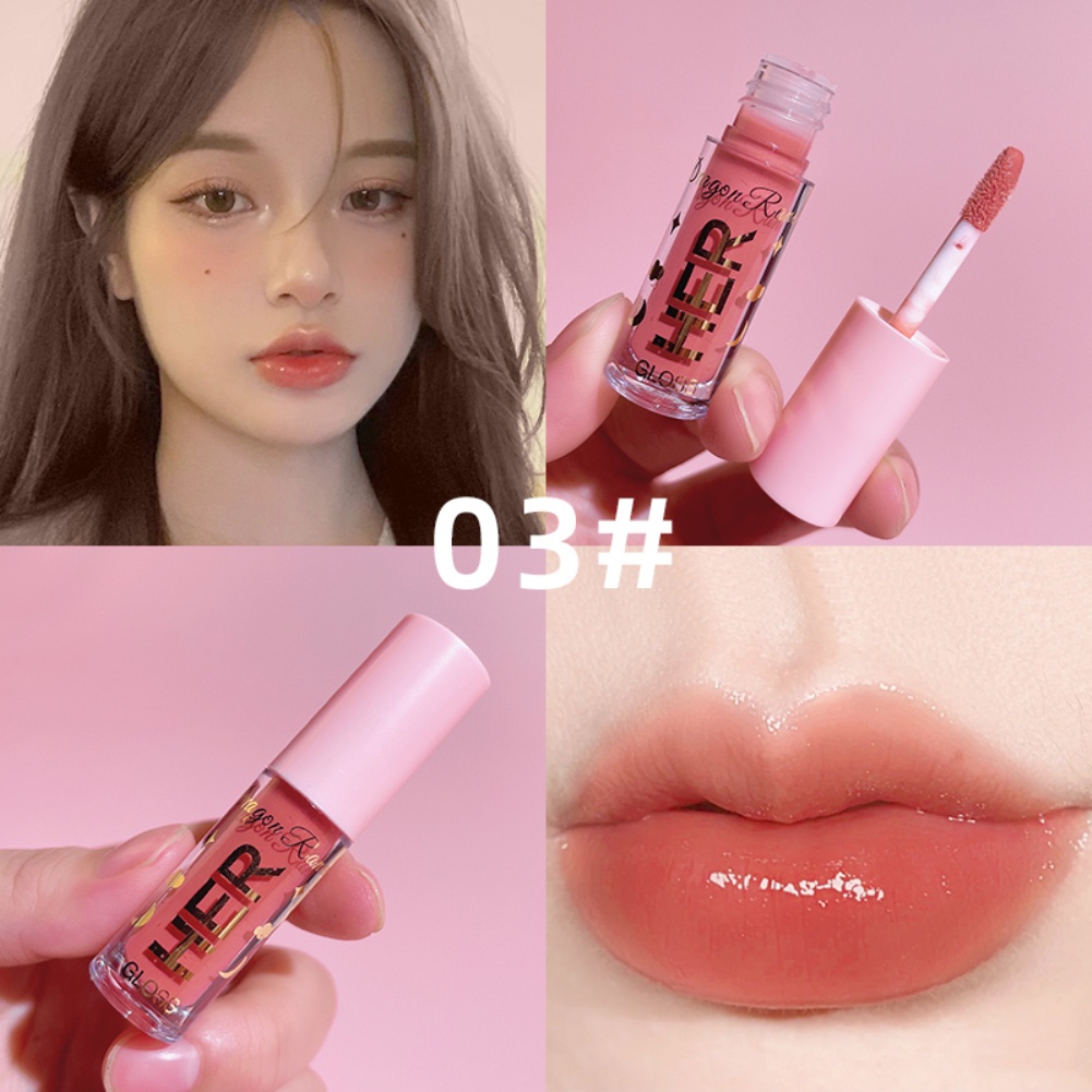 Mirror Lip Glaze White And Easy To Color Son môi không thấm nước Water Glass Lip Gloss1 okase