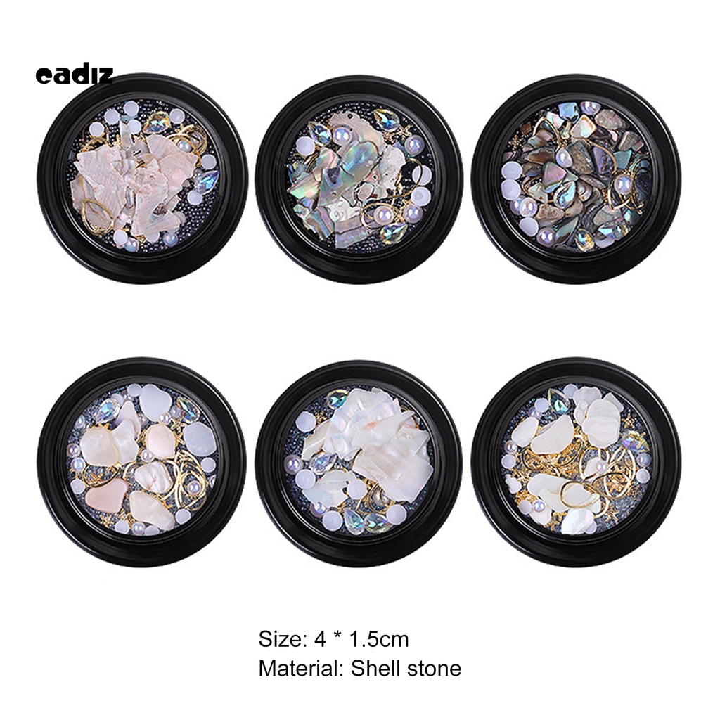 [Hàng mới về] Hộp hạt phụ kiện trang trí móng tay nghệ thuật DIY kiểu vỏ sò 3D độc đáo thời trang