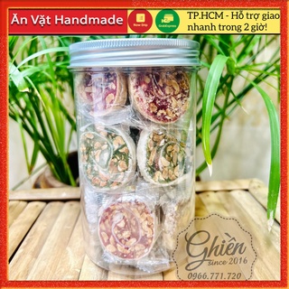 kẹo chuối cuộn đậu mè mix vị 400gram đồ ăn vặt sài gòn