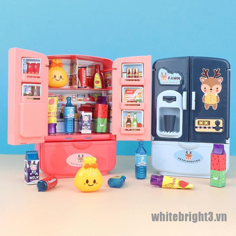 1 Bộ 3 Tủ Lạnh Đồ Chơi Mini Cho Bé