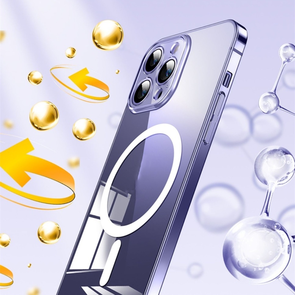 Ốp Điện Thoại Silicone Mềm Trong Suốt Chống Sốc Từ Tính Cho iPhone 14 Pro MAX 14 Plus 11 Pro MAX 12 13 Pro MAX