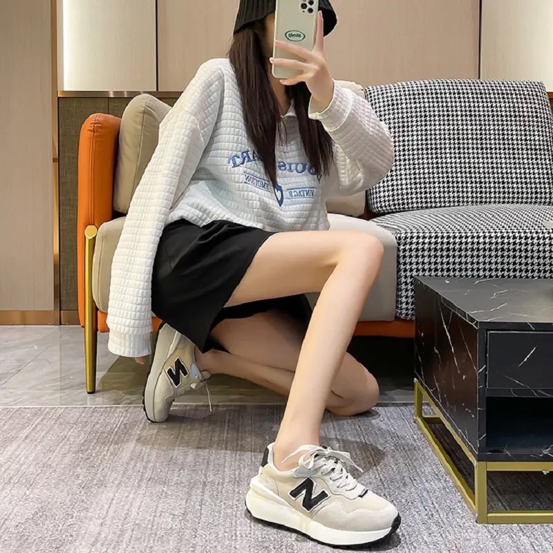 Giày thể thao nữ đế độn NB Gót Đen siêu hót