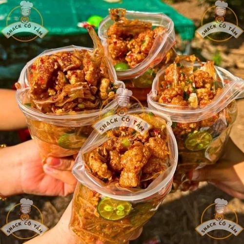 Bánh tráng tóp mỡ phơi sương mỡ hành xé ngũ vị giòn thơm siêu ngon đặc biệt/Snack Cô Tấm