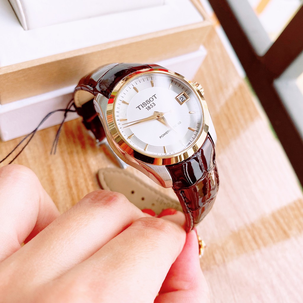 Đồng hồ nữ chính hãng Tissot Couturier Automatic Powermatic 80 T035.207.26.031.00  - Máy cơ tự động - Kính Sapphire